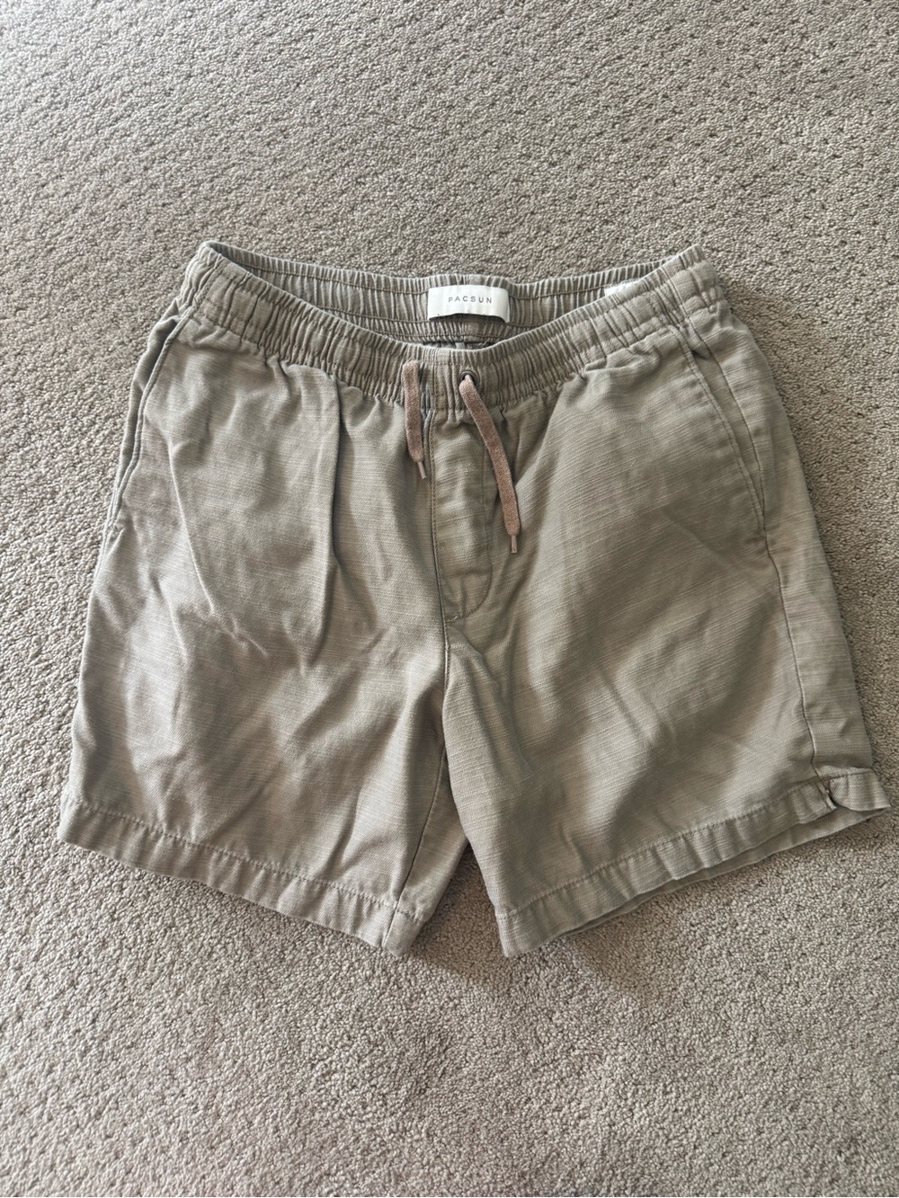 PacSun Tan Corduroy Elastic Waist Shorts